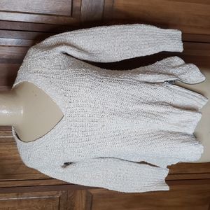 Anthropologie Moth Wool Blend V-Neck Sweater Sz S